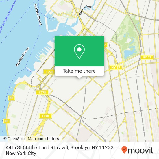 44th St (44th st and 9th ave), Brooklyn, NY 11232 map