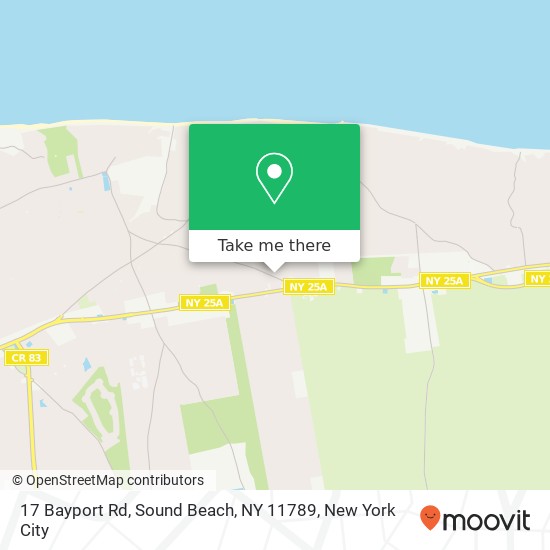 Mapa de 17 Bayport Rd, Sound Beach, NY 11789