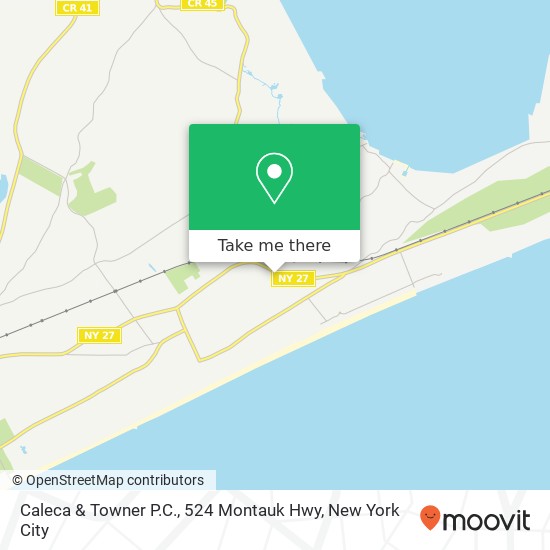 Caleca & Towner P.C., 524 Montauk Hwy map