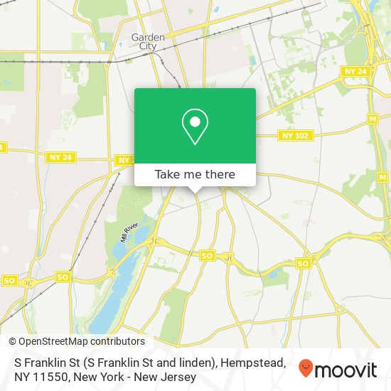 Mapa de S Franklin St (S Franklin St and linden), Hempstead, NY 11550