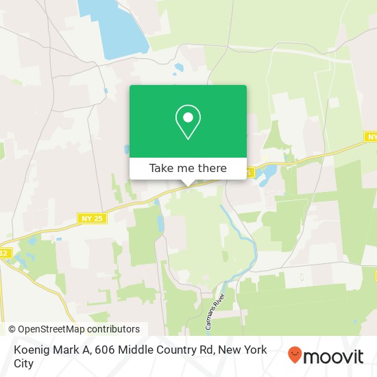 Koenig Mark A, 606 Middle Country Rd map