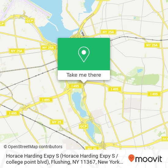 Mapa de Horace Harding Expy S (Horace Harding Expy S / college point blvd), Flushing, NY 11367