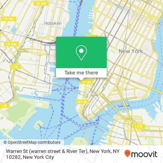 Warren St (warren street & River Ter), New York, NY 10282 map