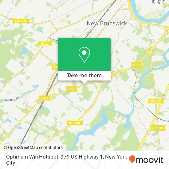 Mapa de Optimum Wifi Hotspot, 979 US Highway 1