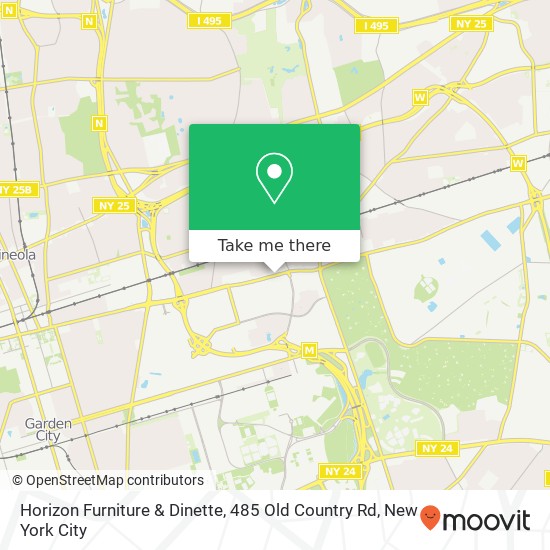 Mapa de Horizon Furniture & Dinette, 485 Old Country Rd