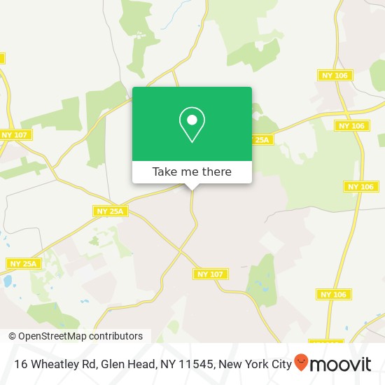 Mapa de 16 Wheatley Rd, Glen Head, NY 11545