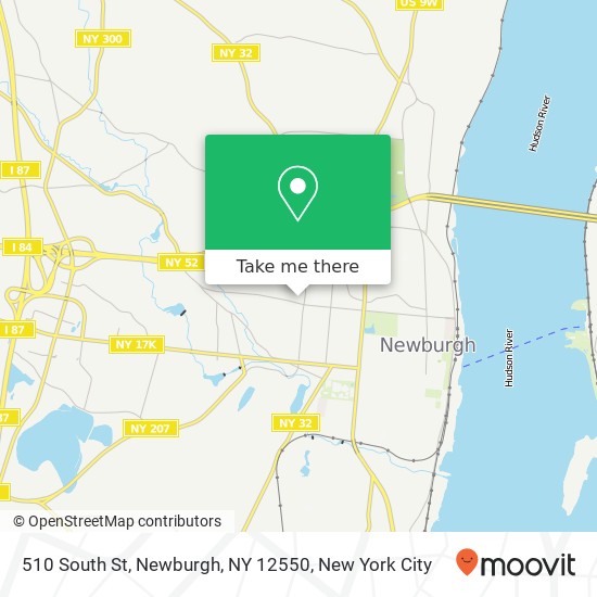 Mapa de 510 South St, Newburgh, NY 12550
