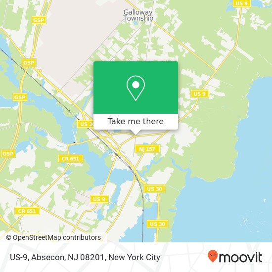 Mapa de US-9, Absecon, NJ 08201