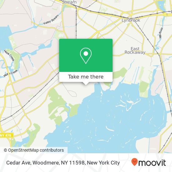 Mapa de Cedar Ave, Woodmere, NY 11598