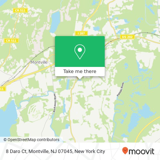 Mapa de 8 Daro Ct, Montville, NJ 07045