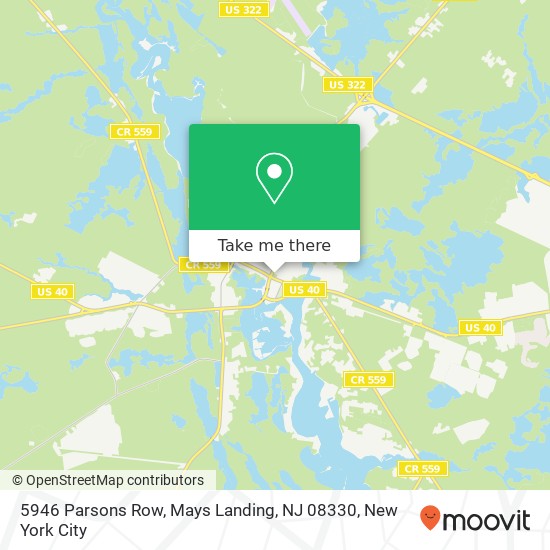 5946 Parsons Row, Mays Landing, NJ 08330 map