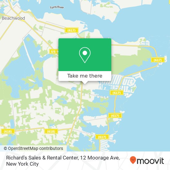 Mapa de Richard's Sales & Rental Center, 12 Moorage Ave