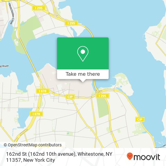Mapa de 162nd St (162nd 10th avenue), Whitestone, NY 11357