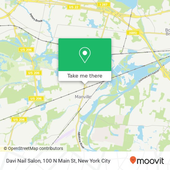 Davi Nail Salon, 100 N Main St map