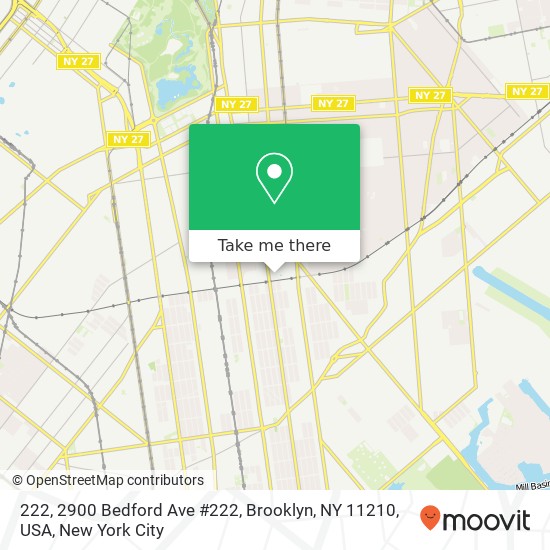 222, 2900 Bedford Ave #222, Brooklyn, NY 11210, USA map