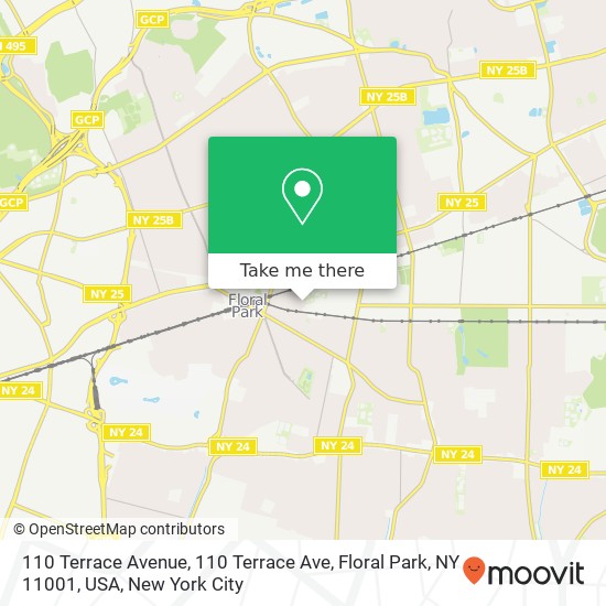 Mapa de 110 Terrace Avenue, 110 Terrace Ave, Floral Park, NY 11001, USA