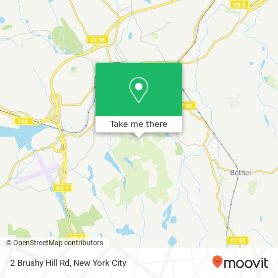 Mapa de 2 Brushy Hill Rd, Danbury, CT 06810