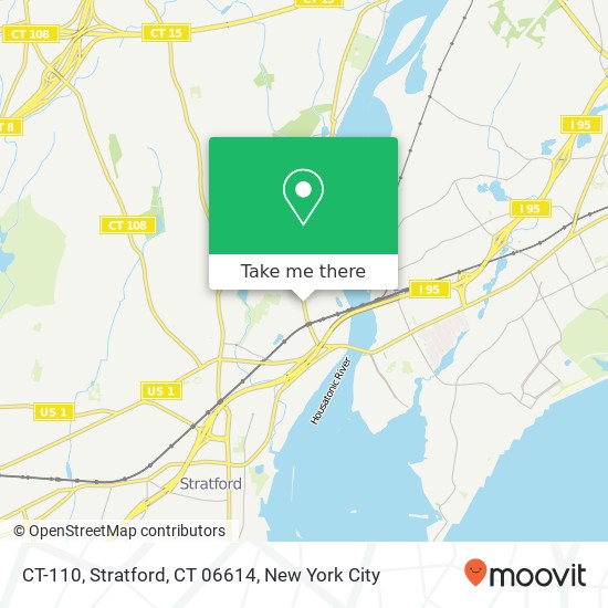 Mapa de CT-110, Stratford, CT 06614