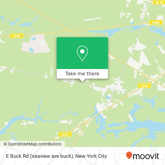 Mapa de E Buck Rd (seaview ave buck), Millville, NJ 08332