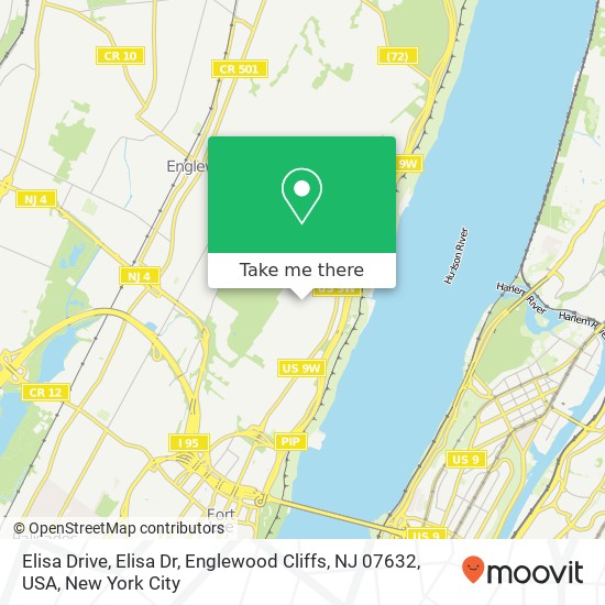 Mapa de Elisa Drive, Elisa Dr, Englewood Cliffs, NJ 07632, USA