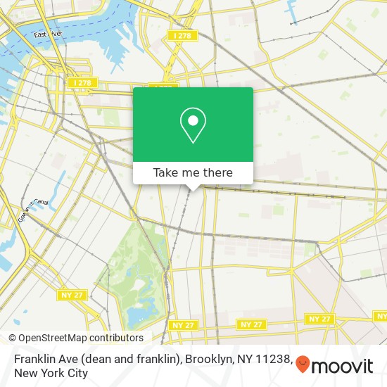 Mapa de Franklin Ave (dean and franklin), Brooklyn, NY 11238