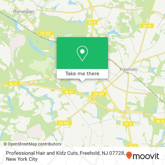 Professional Hair and Kidz Cuts, Freehold, NJ 07728 map