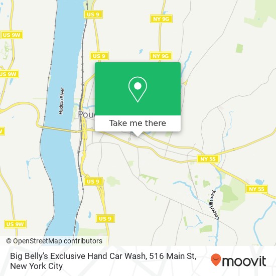 Mapa de Big Belly's Exclusive Hand Car Wash, 516 Main St