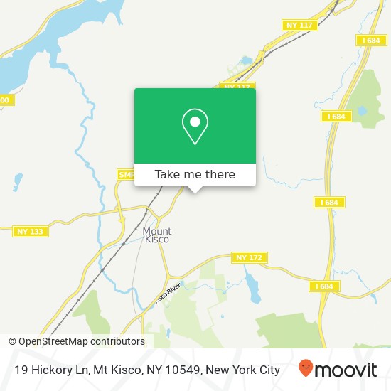 Mapa de 19 Hickory Ln, Mt Kisco, NY 10549