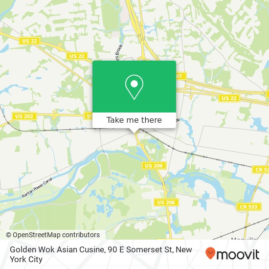 Golden Wok Asian Cusine, 90 E Somerset St map