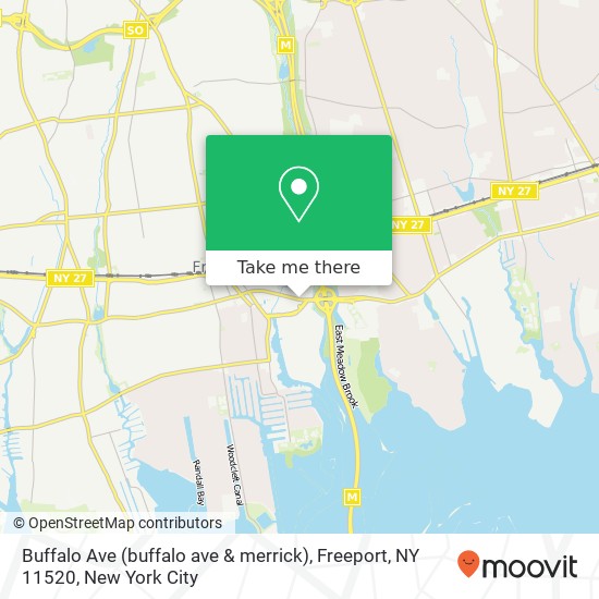 Mapa de Buffalo Ave (buffalo ave & merrick), Freeport, NY 11520