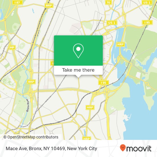 Mapa de Mace Ave, Bronx, NY 10469