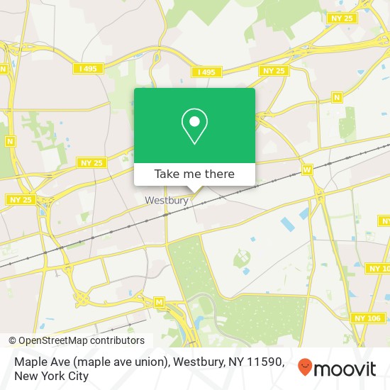 Mapa de Maple Ave (maple ave union), Westbury, NY 11590