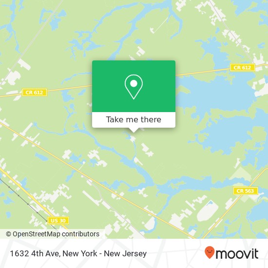 Mapa de 1632 4th Ave, Egg Harbor City (GREEN BANK), NJ 08215