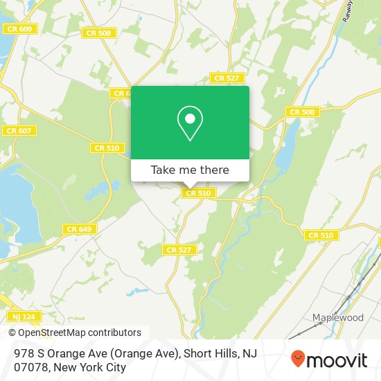 978 S Orange Ave (Orange Ave), Short Hills, NJ 07078 map