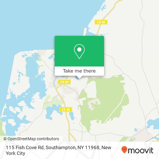 115 Fish Cove Rd, Southampton, NY 11968 map