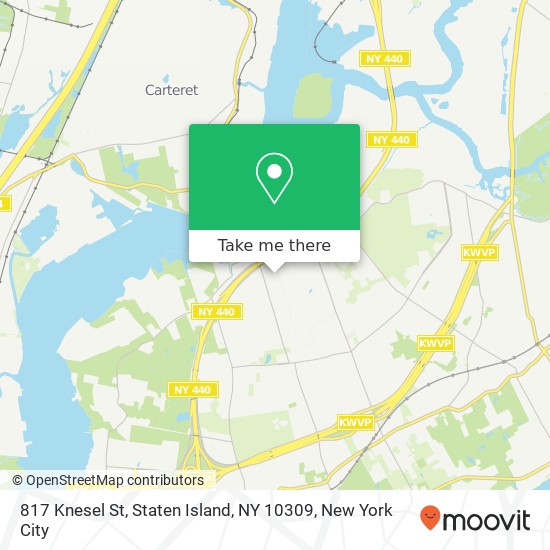 Mapa de 817 Knesel St, Staten Island, NY 10309