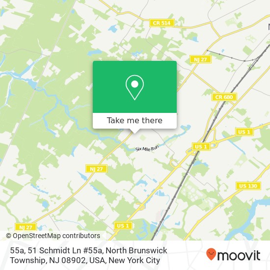 Mapa de 55a, 51 Schmidt Ln #55a, North Brunswick Township, NJ 08902, USA