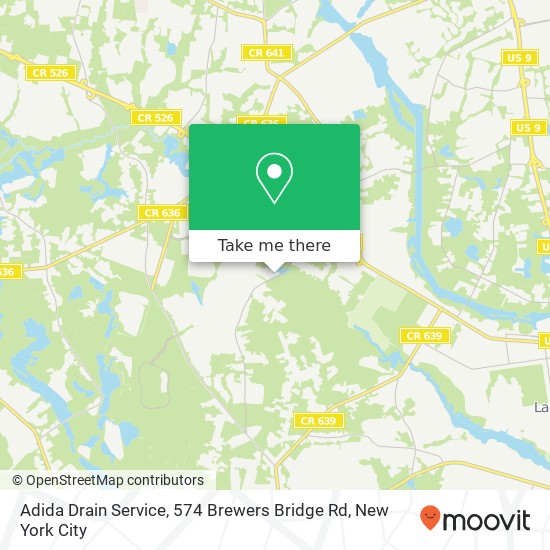 Mapa de Adida Drain Service, 574 Brewers Bridge Rd