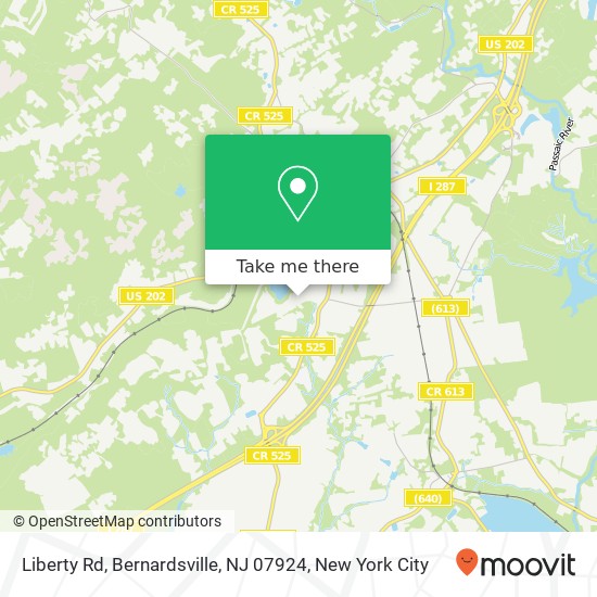 Mapa de Liberty Rd, Bernardsville, NJ 07924