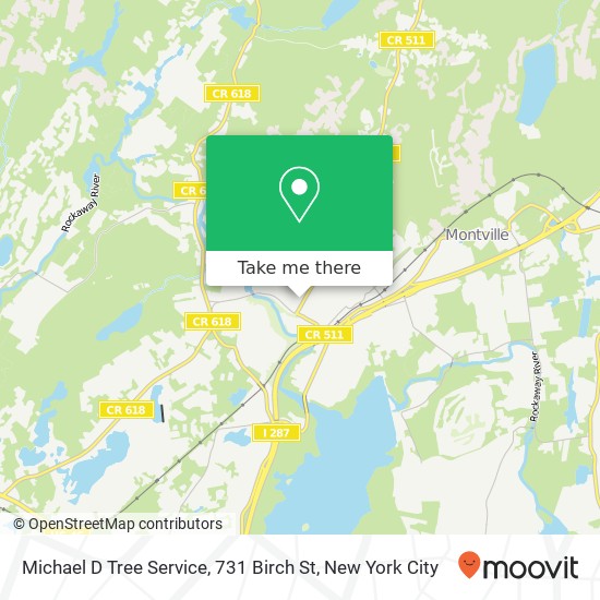 Michael D Tree Service, 731 Birch St map