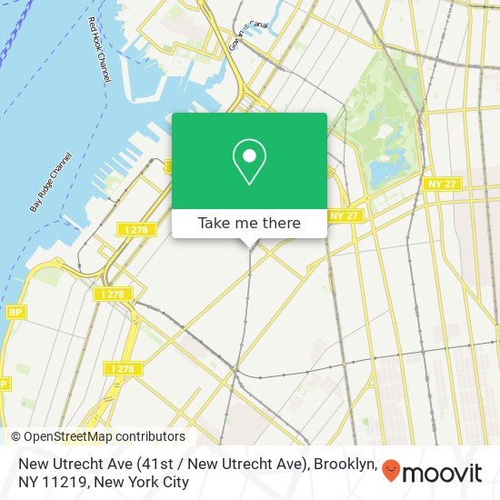 Mapa de New Utrecht Ave (41st / New Utrecht Ave), Brooklyn, NY 11219