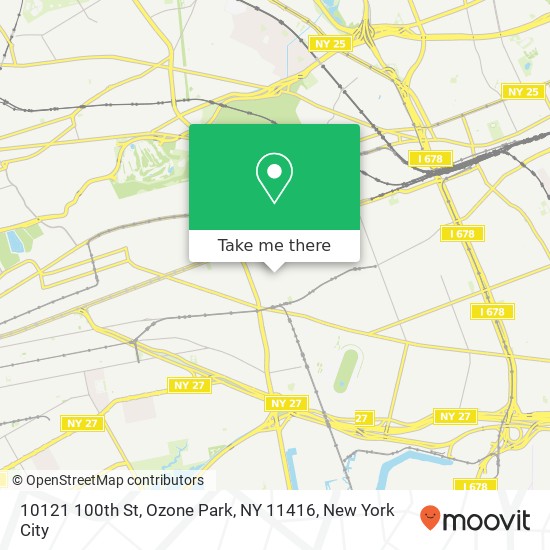 Mapa de 10121 100th St, Ozone Park, NY 11416