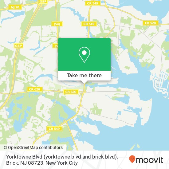 Yorktowne Blvd (yorktowne blvd and brick blvd), Brick, NJ 08723 map