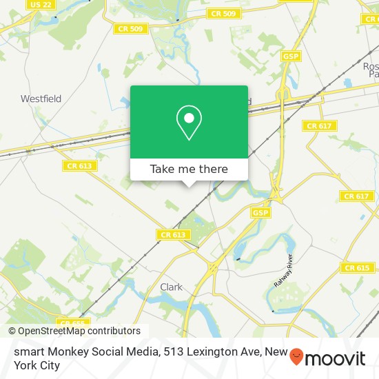 Mapa de smart Monkey Social Media, 513 Lexington Ave