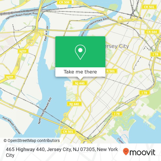 Mapa de 465 Highway 440, Jersey City, NJ 07305