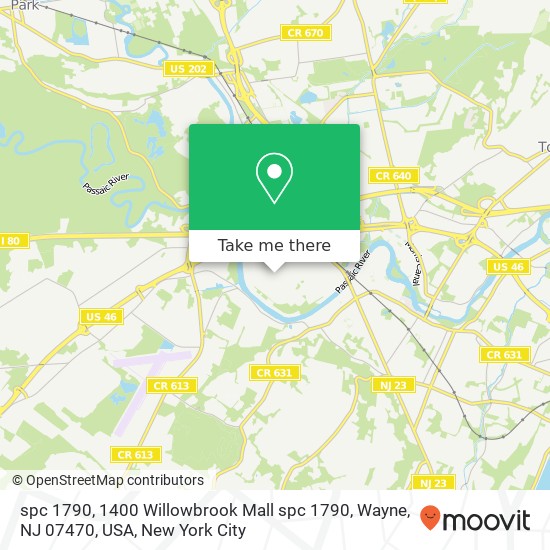spc 1790, 1400 Willowbrook Mall spc 1790, Wayne, NJ 07470, USA map