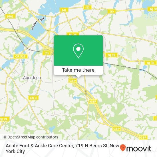 Mapa de Acute Foot & Ankle Care Center, 719 N Beers St