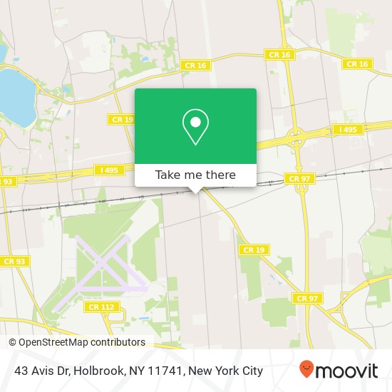 43 Avis Dr, Holbrook, NY 11741 map