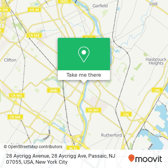 28 Aycrigg Avenue, 28 Aycrigg Ave, Passaic, NJ 07055, USA map