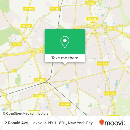 Mapa de 2 Ronald Ave, Hicksville, NY 11801